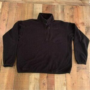 Columbia mens size XL fleece quarter zip pullover jacket in black